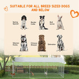 PawHut 19.7' x 7.5' x 7.5' Outdoor Dog Kennel W/ Waterproof Roof