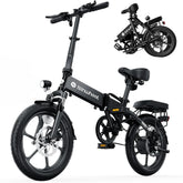 Electric Bike for Adults 500W Motor, 20 mph Folding Ebike, 14"/16"/20" Adults Electric Bicycles with Smart Uphill, 280.8Wh Battery, 25 Miles PAS Range, Mini E Bikes for Adults and Teens-isinwheel