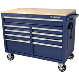 46-in W x 24.5-in D 9-Drawer Mobile Workbench with Hardwood Top and Power Station �� Gloss Black