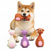 4pcs Cute Latex Dog Chew Toys With Sound, Interactive Biting Toys For Dental Health, Puppy Teething Pet Supplies