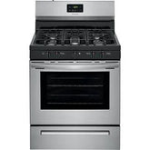 Frigidaire 30 in. 5 Burner Freestanding Gas Range in Stainless Steel FCRG3052AS