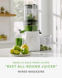 Nama J2 Cold Press Juicer �� Self Feeding for Hands Free Operation with Wide Mouth Hopper for Whole Recipe Loading, Zero Waste Masticating Juicer For More Juice, Less Pulp �� Easy Cleanup & Assembly: Home & Kitchen