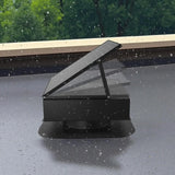 Roof attic exhaust fan, 50-watt intelligent solar roof ventilation fan, equipped with thermostat, remote control, 3000 cubic feet per minute airflow, built-in smoke sensor and automatic stop function (for cooling and dehumidification)