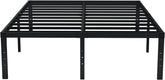 EMODA Queen Bed Frame No Box Spring Needed 18 Inch Heavy Duty Metal Tall Platform Bed Frame