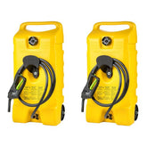 14 Gal Diesel Fuel Tank Container Pump, 2 Pack, Yellow