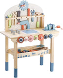 Children's tool table toys game workbench wooden tool table workshop workbench with tool set wooden construction workbench toys