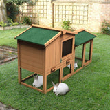 Large chicken coop, wooden hen house, outdoor backyard rabbit cage with ventilation door, detachable tray and slope, chicken nesting box (58 inches) (58 inches long x 21 inches wide x 34 inches high)