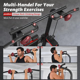 Pooboo Power Tower Dip Station, Pull-Up Bar, Supine Board, Adjustable