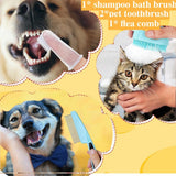 7-in-1 Professional Pet Grooming Kit – Complete Shedding, Bathing & Dental Care Set