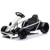 24V Go Kart for Kids 8-12, 300W*2 Motors, 9Ah Battery, 8MPH Speed, Music, Horn, 175lbs Max Load �� White