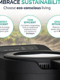 Electric Kitchen Composter 2.5L – Odorless Countertop Bin with Clear-View Lid, Smart Food Waste Disposal