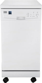 Portable Dishwasher, 18in Wide, 8 Place Settings Capacity, White