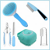 7-in-1 Professional Pet Grooming Kit – Complete Shedding, Bathing & Dental Care Set