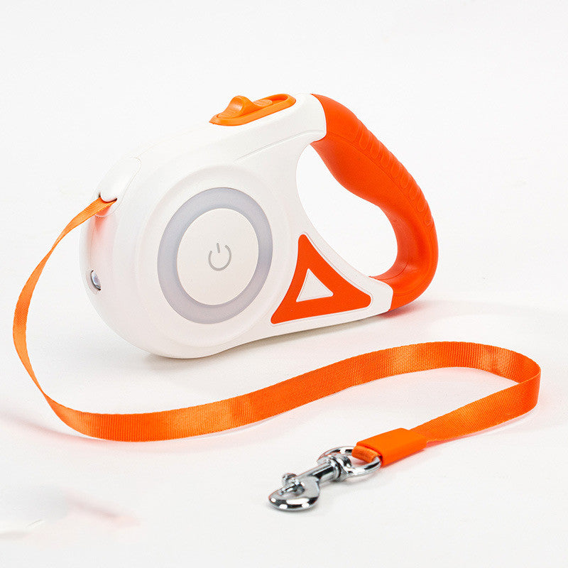 Automatic Pet Leash with Collar – Retractable Dog Walking Rope with Built-in Light