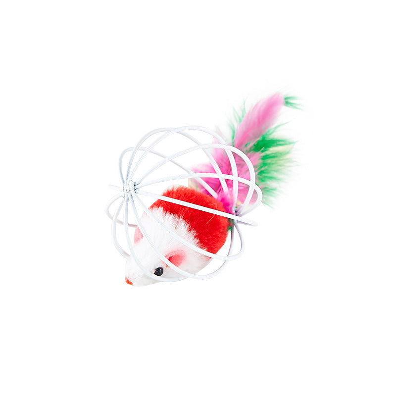 Cat Self-Hi Toy Cage Mouse Painted Lacquer Wire Nibbling Toy