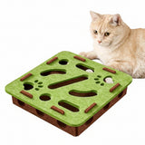 Interactive Cat Puzzle Toy With Maze Tunnel, Bell Ball & Pathways - No Batteries Needed, Durable Felt Construction - Mental Stimulation & Hunting Exercise For Indoor Cats - Pet Exercise Toy For All Br