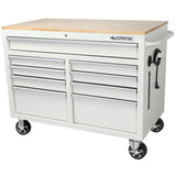 46-in W x 24.5-in D 9-Drawer Mobile Workbench with Hardwood Top and Power Station �� Gloss Black