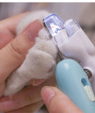 Electric Pet Nail Trimmer with LED Light – Safe Nail Care for Cats & Dogs