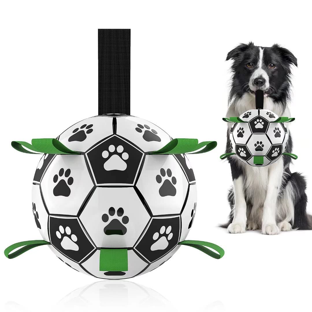 Outdoor Dog Soccer Ball Toy – Interactive Fetch & Exercise Football for Active Breeds