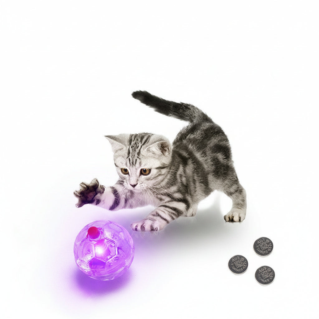 Interactive Glowing LED Cat & Dog Toy Ball – Transparent Flash Ball for Training