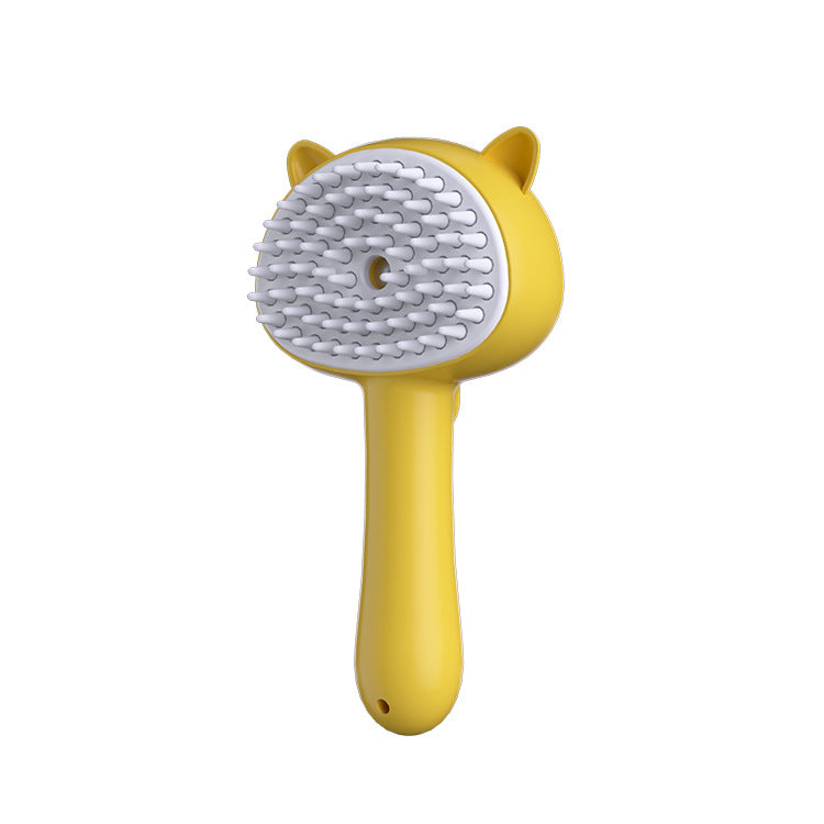 Hair Cleaning Pet Brush with Mist Spray – Rechargeable Cat & Dog Grooming Slicker Comb