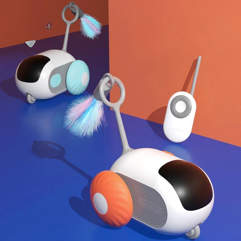 Interactive Self-Moving Cat Toy Car – Smart Remote Control Pet Toy
