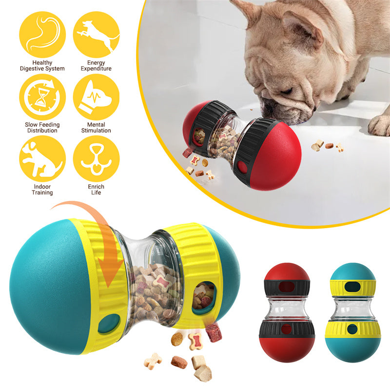 Slow Feeder Interactive Pet Toy – Treat Dispensing Tumbler Ball for Dogs & Puppies
