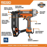 6 Gal. Portable Electric Pancake Air Compressor w/ 18GA Brad Nailer, 16GA Straight Finish Nailer, & 18GA Finish Stapler R69603FK