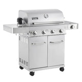 Monument Grills 17842 Stainless Steel 4 Burner Propane Gas Grill with Rotisserie