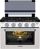 RV liquefied gas stove 21 inches high, a liquefied gas stove oven with 3 burners, suitable for RVs, apartments, mobile homes, made of stainless steel material