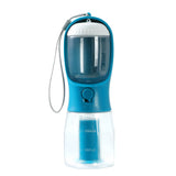 3-in-1 Portable Pet Water Bottle – Multifunctional Feeder with Food Container & Garbage Bag Dispenser