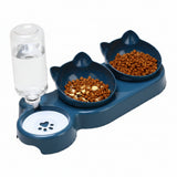 Food Basin Double Bowl Protective Cervical Spine Automatic Drinking Bowl Pet Supplies