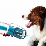 3-in-1 Portable Pet Water Bottle – Multifunctional Feeder with Food Container & Garbage Bag Dispenser