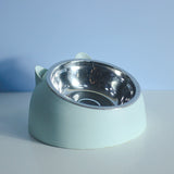 Anti-Slip Double Dog Bowl – Stainless Steel Elevated Pet Feeder