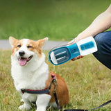 3-in-1 Portable Pet Water Bottle – Multifunctional Feeder with Food Container & Garbage Bag Dispenser