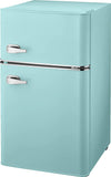 3.1 Cu. ft. Retro Mini Fridge with Top Freezer �� Cool Mint