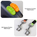 Dual Retractable Dog Leash – 360° Tangle-Free Lead with LED Light for 2 Dogs