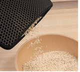 Double-Layer Cat Litter Mat – Waterproof & Non-Slip Litter Trapping Pad