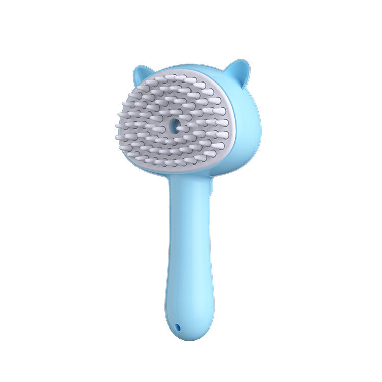 Hair Cleaning Pet Brush with Mist Spray – Rechargeable Cat & Dog Grooming Slicker Comb