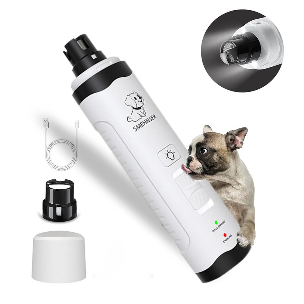 Electric Pet Nail Grinder 3-Speed LED