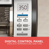 BLACK+DECKER SpaceMaker Under-Counter Toaster Oven, Digital Controls, Black/Stainless Steel, Fits 9�测�� Pizza, TROS1000D