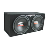 MTX TNE212D 12" 1200W Dual Loaded Subwoofer Box + 1500W Amplifier + Capacitor