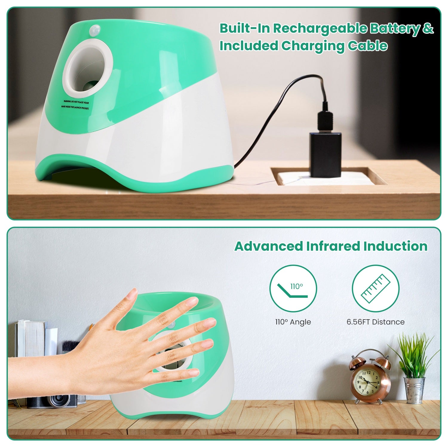 Smart Automatic Tennis Ball Launcher for Dogs – Fun Interactive Exercise Toy with 6 Balls