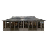 28 Ft. W x 15.5 FT. D Solid Wood Patio Gazebo