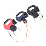 Dual Retractable Dog Leash – 360° Tangle-Free Lead with LED Light for 2 Dogs