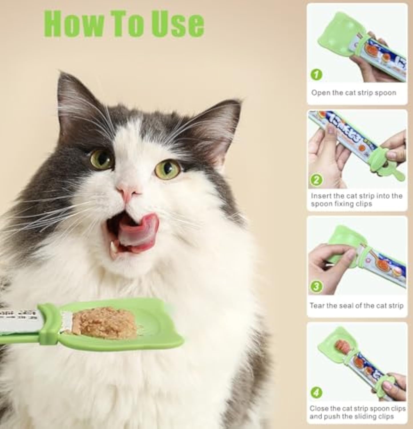 Cat Strip Squeeze Spoon – Multifunctional Feeding Dispenser for Liquid Snacks