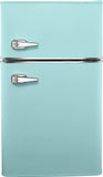 3.1 Cu. ft. Retro Mini Fridge with Top Freezer �� Cool Mint