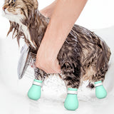 Cat Anti-scratch Foot Cover Silicone Anti Cat Paw Scratch Gloves Hold Cat Wash Cat Feed Medicine Pet Foot Cover 4 Pcs