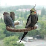 Multi-purpose Parrot Hemp Rope Sucker Stand Bar Stick