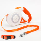 Automatic Pet Leash with Collar – Retractable Dog Walking Rope with Built-in Light